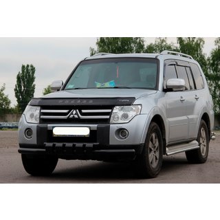 Передній захист ST015-13 Black (нерж.) Mitsubishi Pajero Wagon IV 2006-2021 рр. фото 3