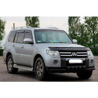 Передній захист ST015-13 Black (нерж.) Mitsubishi Pajero Wagon IV 2006-2021 рр. фото 1