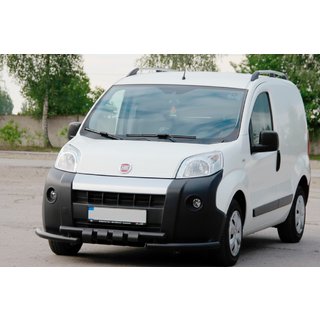 Передній захист Shark Black (нерж) Fiat Fiorino/Qubo 2008-2024 рр. фото 1