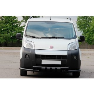 Передній захист Shark Black (нерж) Fiat Fiorino/Qubo 2008-2024 рр. фото 2