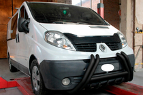 Renault Trafic 2001-2015 рр. Кенгурятник F1-01 Black (нерж.) фото 2