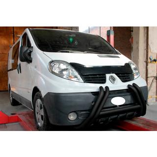 Кенгурятник F1-01 Black (нерж.) Renault Trafic 2001-2015 рр. фото 2
