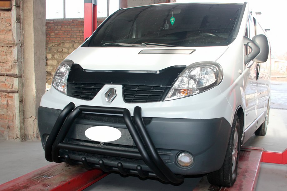 Opel Vivaro 2001-2015 рр. Кенгурятник F1-01 Black (нерж.) Фото 3