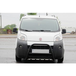 Кенгурятник WT006 Black (нерж) Fiat Fiorino/Qubo 2008-2024 рр. фото 1