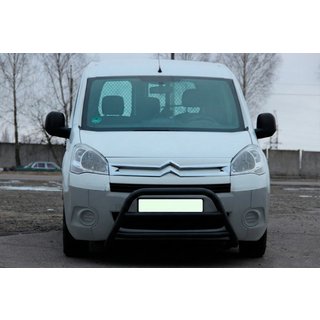 Кенгурятник WT022 Black (нерж.) Citroen Berlingo 2008-2018 рр. фото 3