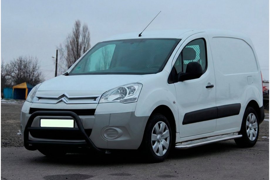 Citroen Berlingo 2008-2018 рр. Кенгурятник WT022 Black (нерж.) Фото 2