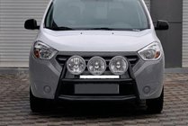 Dacia Dokker 2013-2022 рр. Кенгурятник WT022 Black (нерж.) фото 1