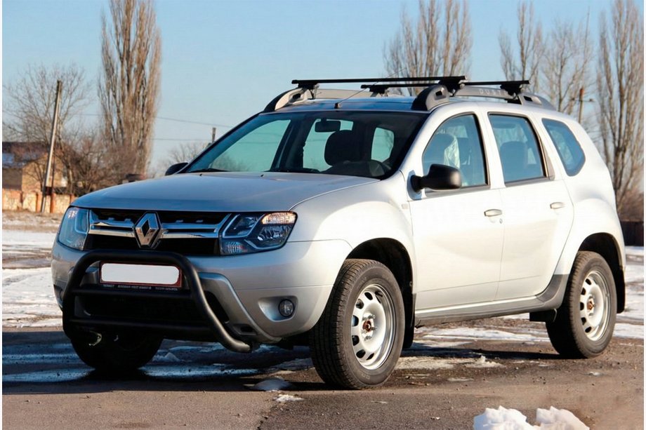 Renault Duster 2008-2017 рр. Кенгурятник WT022 Black (нерж) Image