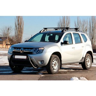 Кенгурятник WT022 Black (нерж) Dacia Duster 2008-2018 рр. фото 1