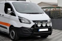 Ford Custom 2013-2022 рр. Кенгурятник WT022 Black (нерж.) фото 1