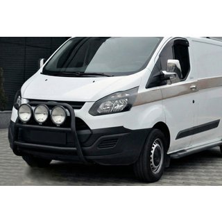 Кенгурятник WT022 Black (нерж.) Ford Custom 2013-2022 рр. фото 3