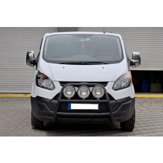 Кенгурятник WT022 Black (нерж.) Ford Custom 2013-2022 рр. фото 2