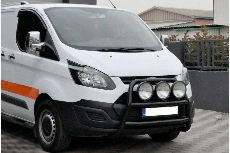 Ford Custom 2013-2022 рр. Кенгурятник WT022 Black (нерж.) Image
