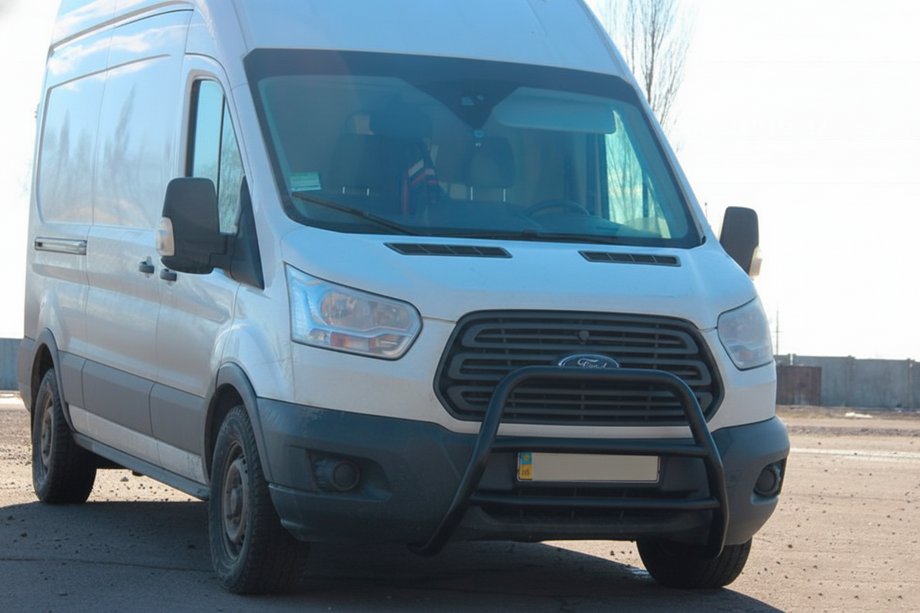 Ford Transit 2014- рр. Кенгурятник WT022 Black (нерж.) Image