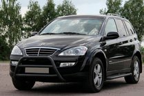 SsangYong Kyron 2005-2014 рр. Кенгурятник WT022 Black (нерж) фото 1