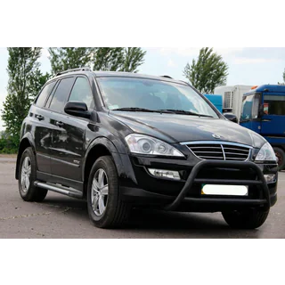 Кенгурятник WT022 Black (нерж) SsangYong Kyron 2005-2014 рр. фото 3
