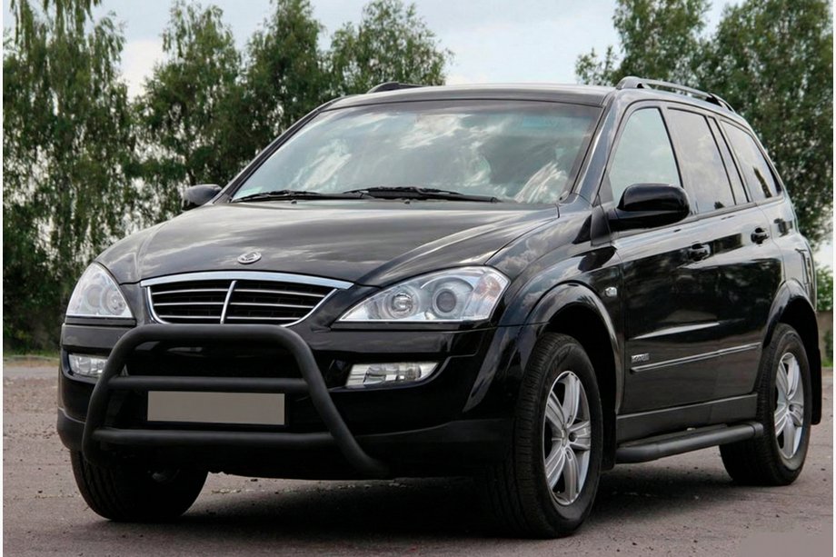 SsangYong Kyron 2005-2014 рр. Кенгурятник WT022 Black (нерж) Image