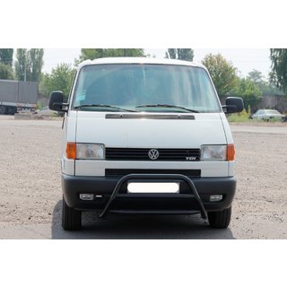 Кенгурятник WT022 Black (нерж) Volkswagen T4 Caravelle/Multivan 1990-2003 рр. фото 1