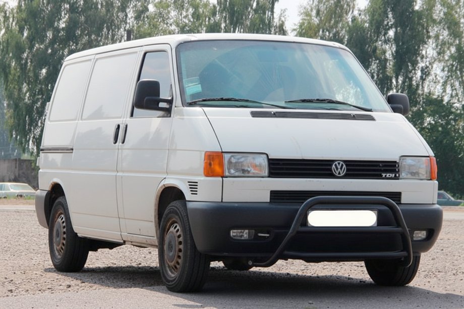 Volkswagen T4 Caravelle/Multivan 1990-2003 рр. Кенгурятник WT022 Black (нерж) Фото 2