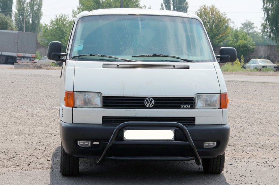 Volkswagen T4 Caravelle/Multivan 1990-2003 рр. Кенгурятник WT022 Black (нерж) Фото 1