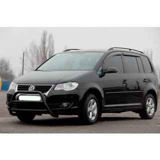 Кенгурятник WT022 Black (нерж) Volkswagen Touran 2003-2010 рр. фото 1