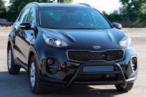 Kia Sportage 2015-2021 рр. Кенгурятник WT023 Black (нерж) фото 2