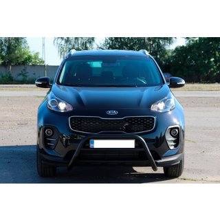 Кенгурятник WT023 Black (нерж) Kia Sportage 2015-2021 рр. фото 4