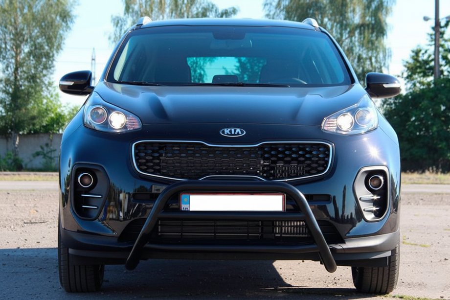 Kia Sportage 2015-2021 рр. Кенгурятник WT023 Black (нерж) Фото 1