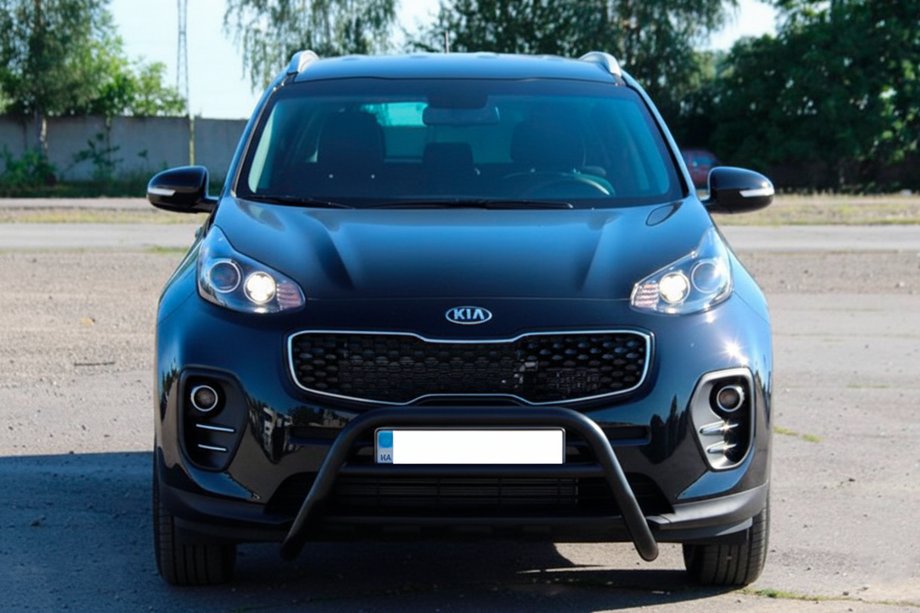 Kia Sportage 2015-2021 рр. Кенгурятник WT023 Black (нерж) Фото 4