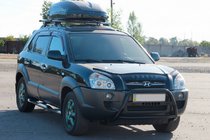 Hyundai Tucson JM 2004- рр. Кенгурятник WT025 Black (нерж.) фото 1
