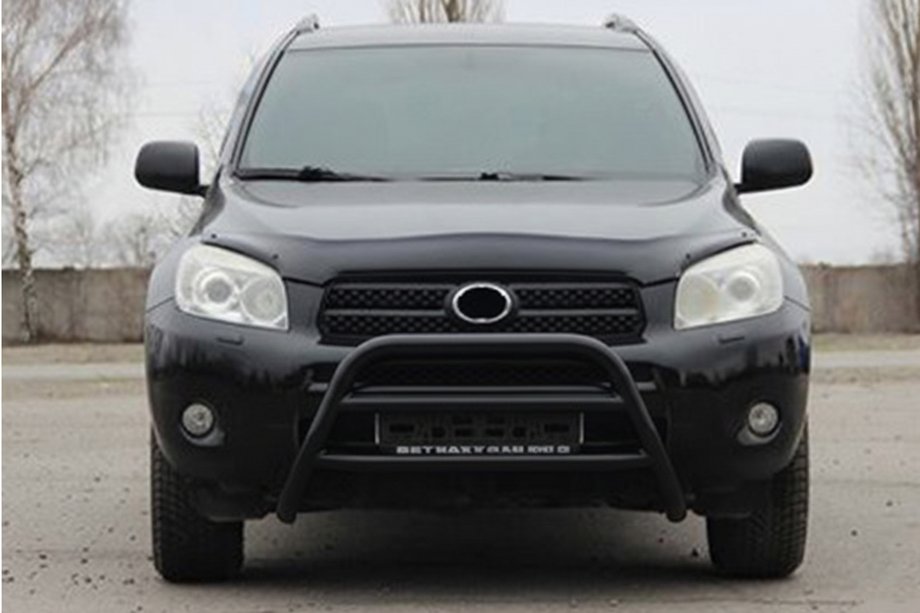 Toyota Rav 4 2006-2013 рр. Кенгурятник WT022 Black (нерж) Фото 3
