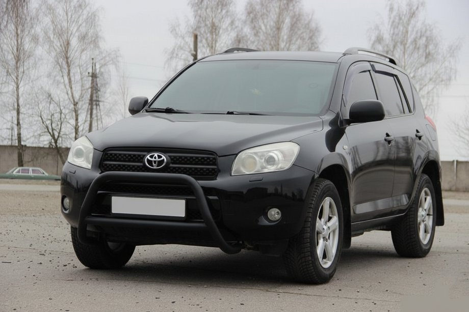 Toyota Rav 4 2006-2013 рр. Кенгурятник WT022 Black (нерж) Фото 1