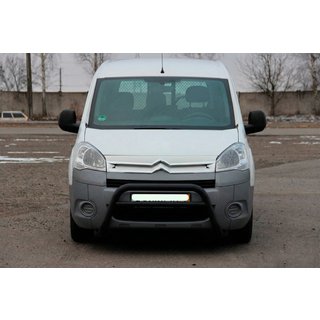 Кенгурятник WT007 Black (нерж.) Citroen Berlingo 2008-2018 рр. фото 3
