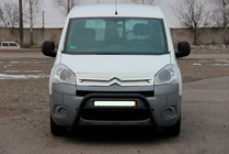 Peugeot Partner Tepee 2008-2018 рр. Кенгурятник WT007 Black (нерж.) фото 3
