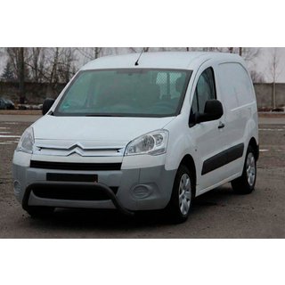 Кенгурятник WT007 Black (нерж.) Peugeot Partner Tepee 2008-2018 рр. фото 2