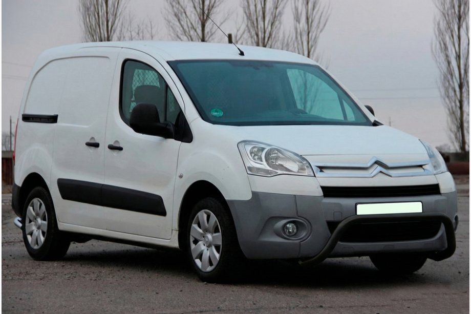 Peugeot Partner Tepee 2008-2018 рр. Кенгурятник WT007 Black (нерж.) Image