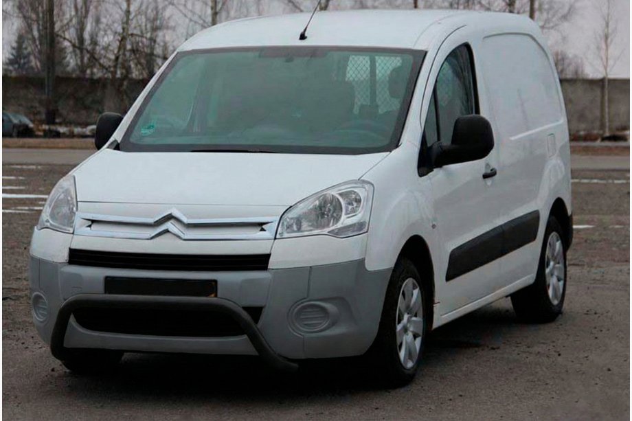 Peugeot Partner Tepee 2008-2018 рр. Кенгурятник WT007 Black (нерж.) Фото 2