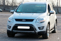 Ford Kuga 2008-2013 рр. Кенгурятник WT007 Black (нерж.) фото 3