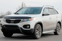 Kia Sorento II XM 2009-2014 рр. Кенгурятник WT007 Black (нерж.) фото 2