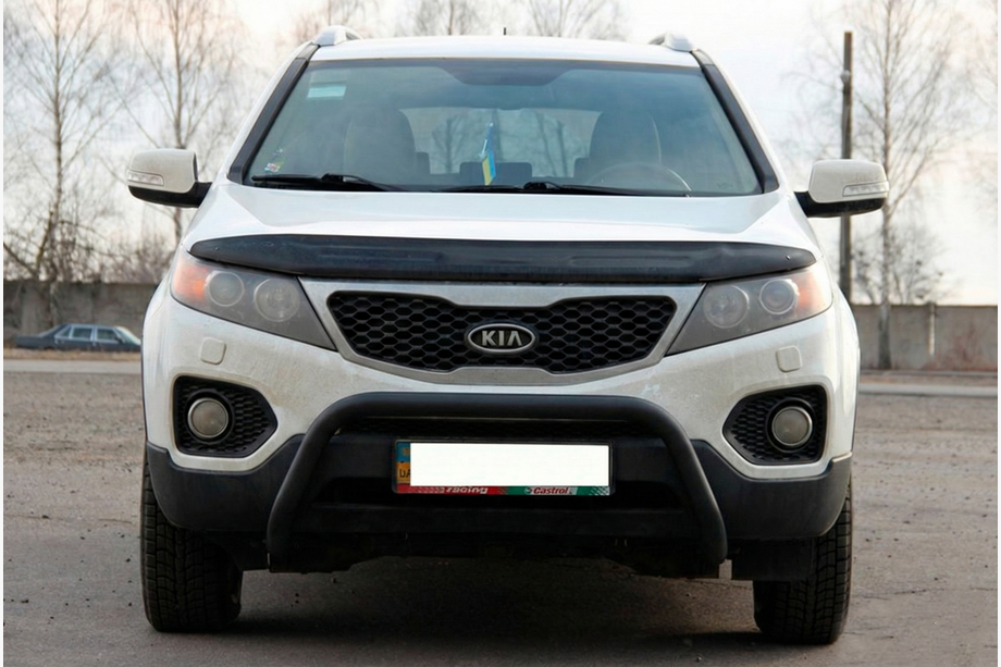 Kia Sorento II XM 2009-2014 рр. Кенгурятник WT007 Black (нерж.) Image