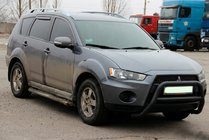 Mitsubishi Outlander 2006-2012 рр. Кенгурятник WT007 Black (нерж.) фото 1