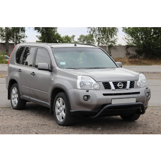 Передній захист WT007 Black (нерж) Nissan X-trail T31 2007-2014 рр. фото 1