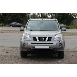 Передній захист WT007 Black (нерж) Nissan X-trail T31 2007-2014 рр. фото 2