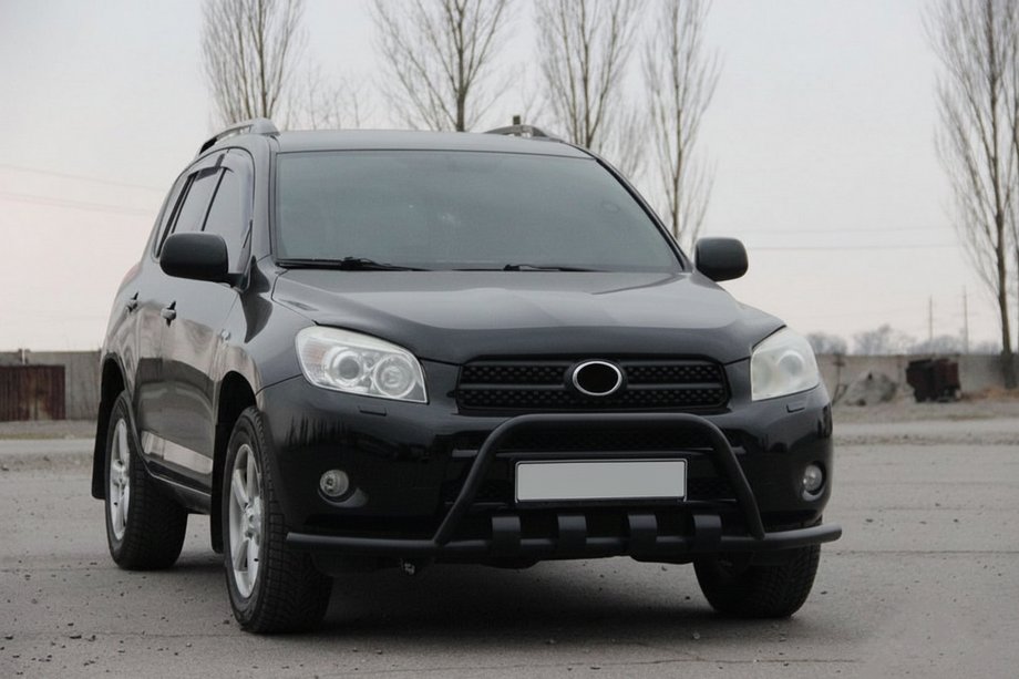 Toyota Rav 4 2006-2013 рр. Кенгурятник WT-ST15 Black (нерж)