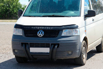 Volkswagen T5 Transporter 2003-2010 рр. Кенгурятник ST006-03 ніздрі Black (нерж) фото 2