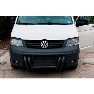 Кенгурятник ST006-03 ніздрі Black (нерж) Volkswagen T5 Transporter 2003-2010 рр. фото 4