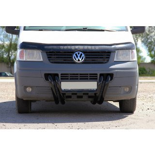 Кенгурятник ST006-15 ніздрі Black (нерж) Volkswagen T5 Transporter 2003-2010 рр.