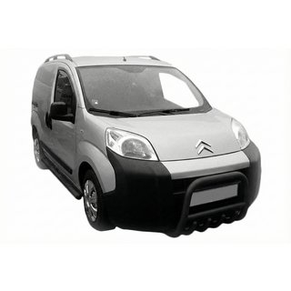 Передня дуга QT006 Black (нерж.) Citroen Nemo 2007-2017 рр. фото 1