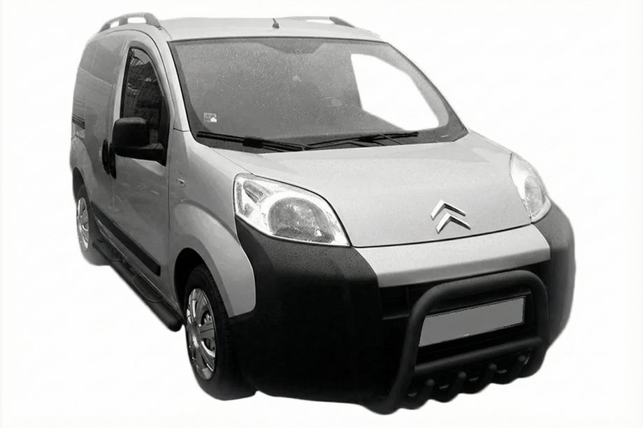 Citroen Nemo 2007-2017 рр. Передня дуга QT006 Black (нерж.) Image