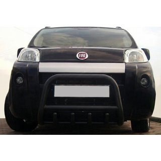 Кенгурятник QT006 Black (нерж.) Fiat Fiorino/Qubo 2008-2024 рр. фото 1